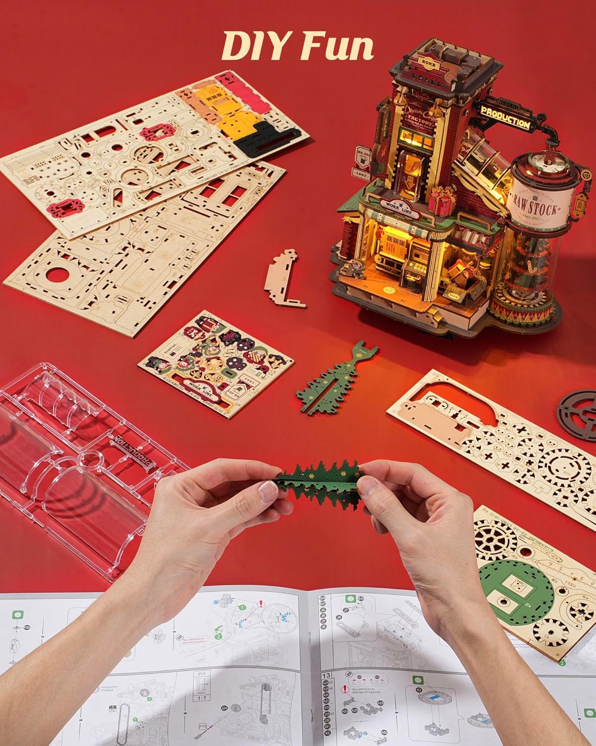 Christmas Dream Factory – Mechanical Wooden Model