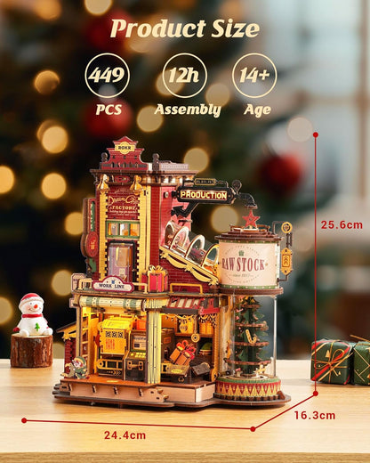 Christmas Dream Factory – Mechanical Wooden Model